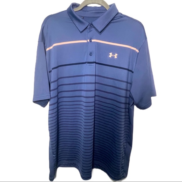 Under Armour Other - Under Armour Playoff Polo | Men’s XL (Blue w/ Light Pink Logo)